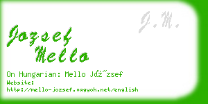 jozsef mello business card